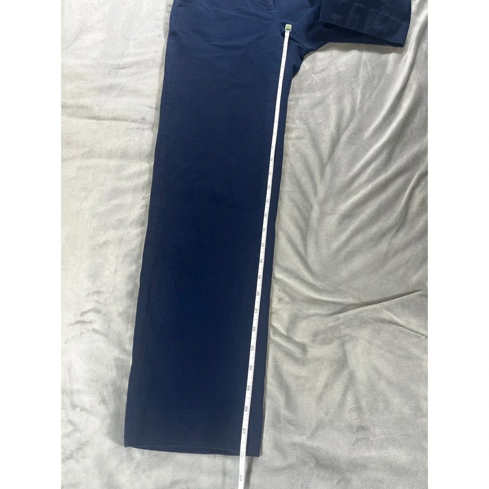 J.Crew Kate Straight Leg Ankle 4T Navy Blue Cotton Blend Office Career Work Pant